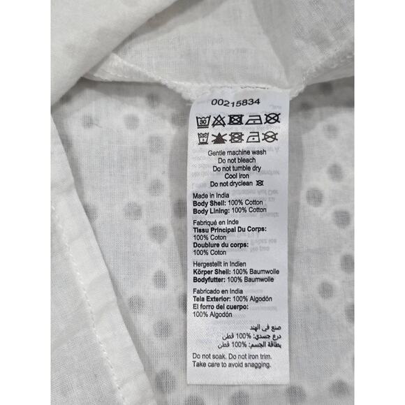 Arna York Collection coton Eyelet Top Sz 26/28 White A004390 - Picture 6 of 8